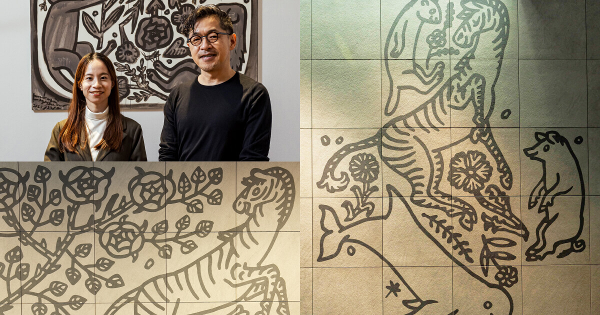 昨日店頭販売中に制作！手作り額付き絵画　title「風林火山ニャンコ」 絵画 日本画 赤富士群鶴 (山岸春園) 送料無料 【肉筆】【日本画