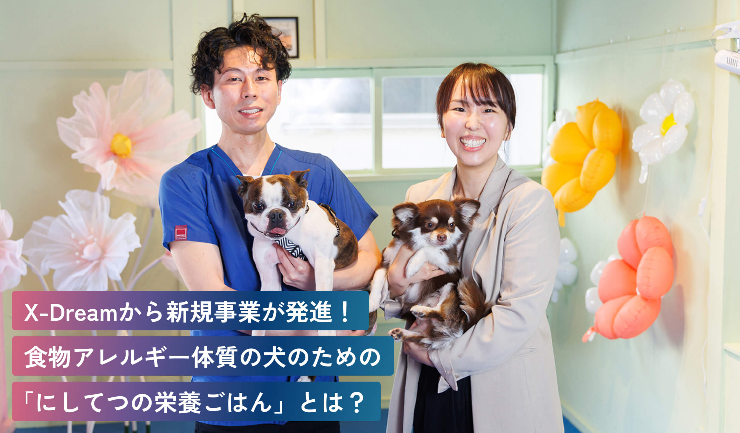 X-Dreamから新規事業が発進！食物アレルギー体質の犬のための「にしてつの栄養ごはん」とは？