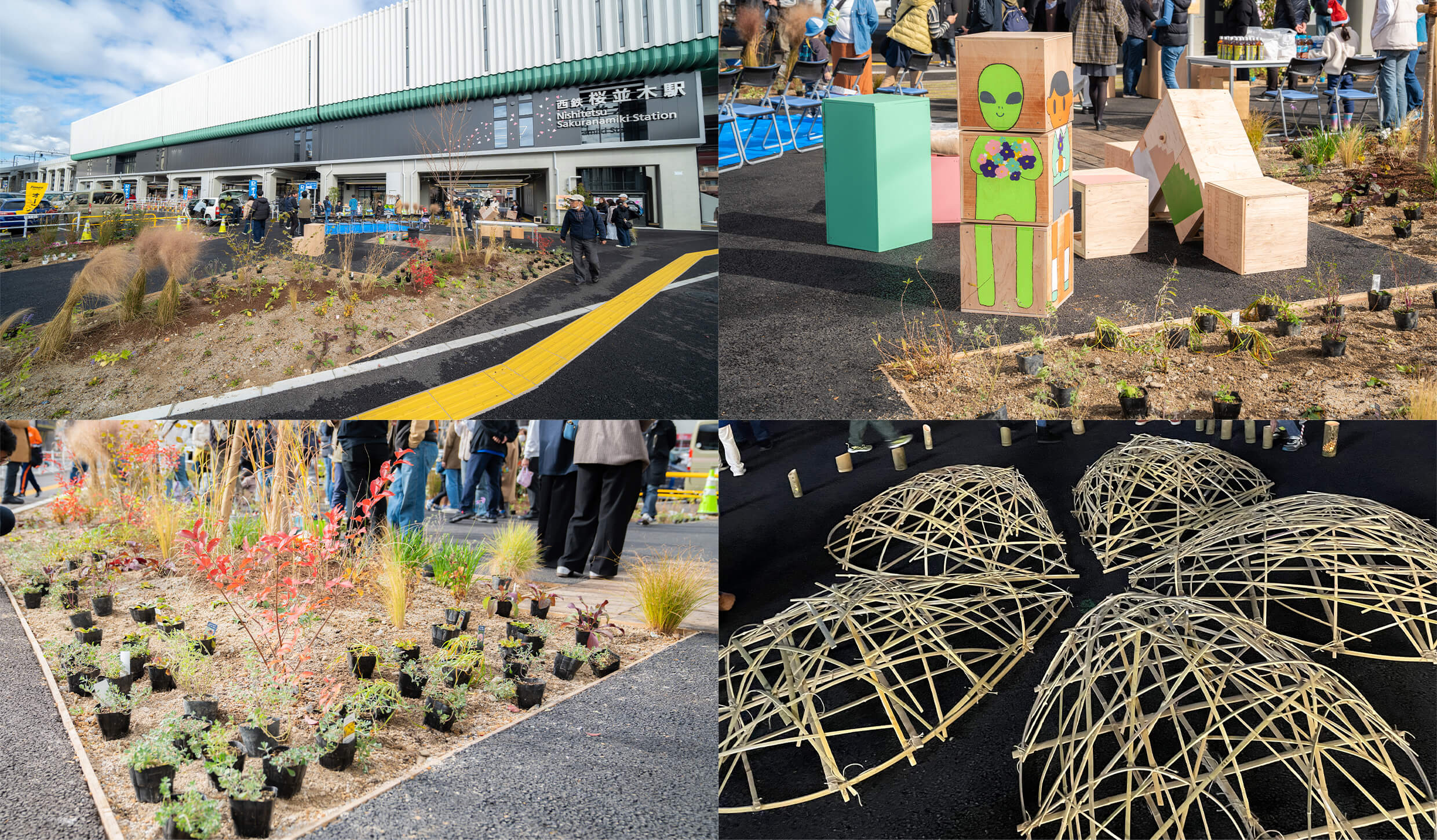 西鉄・桜並木駅に駅前広場がオープン！九州大学の学生たちが設計・企画地域の人々と育てる場所「あもうれ」