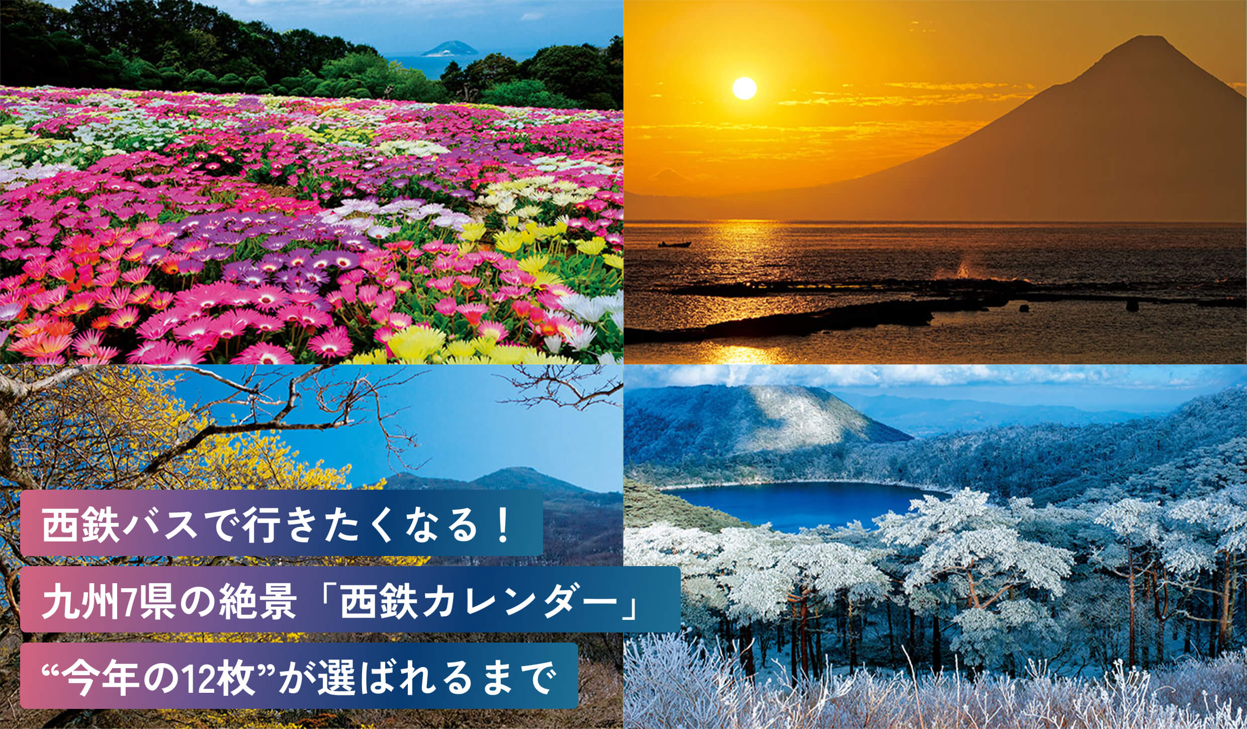 西鉄バスで行きたくなる!九州7県の絶景「西鉄カレンダー」“今年の12枚”が選ばれるまで